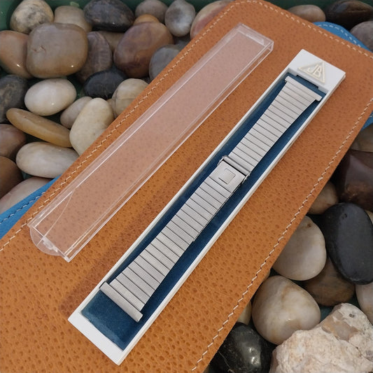 Vintage 22mm 21mm 20mm JB Champion Bar-Link Stainless Steel 1970s nos Watch Band