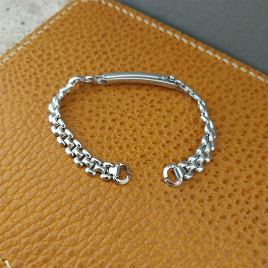 Vintage 1950s Ladies 1/2" White Gold-Filled Hadley Unused Cocktail Watch Band