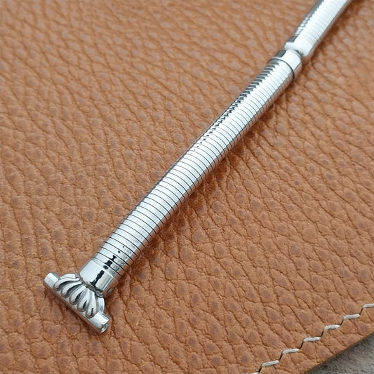 Vintage 1/2"Ladies 40s White GoldFill Forstner Expansion Cocktail Watch Bracelet