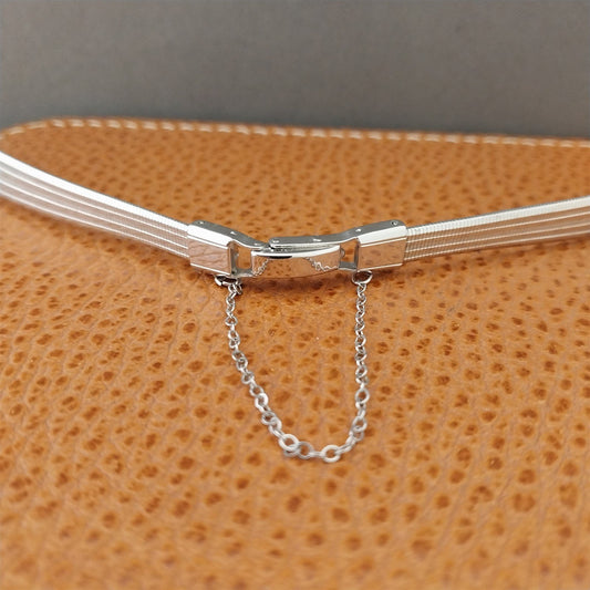 Vintage Ladies 1940s-1950s White Gold-Fill Forstner Classic Cocktail Watch Band