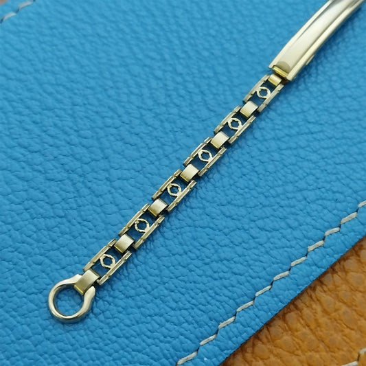 1940s Vintage Hadley Belaire Yellow Gold Filled Ladies Cocktail Watch Bracelet