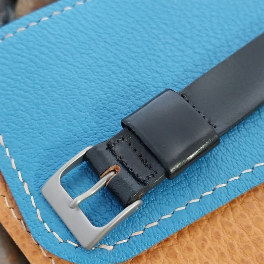 Vintage 5/8" Black Shell Cordovan Single Pass Bund Unused Classic Watch Band