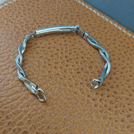 Vintage 1963 Cocktail Watch Band Gemex USA White Gold Filled Ladies Unused