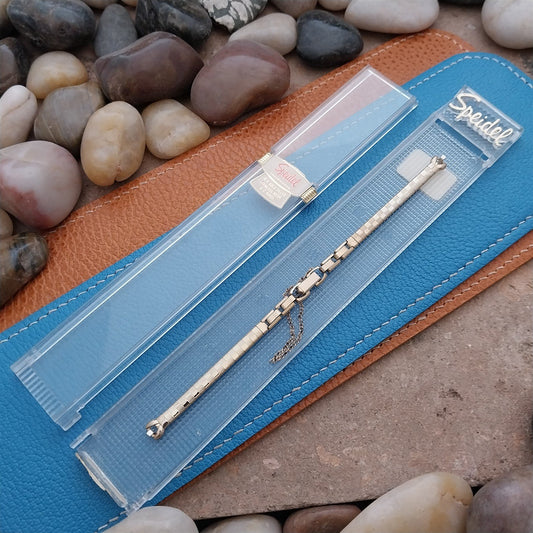 1960s Vintage Ladies 10k Gold-Fill Speidel Harlequin Unused Cocktail Watch Band