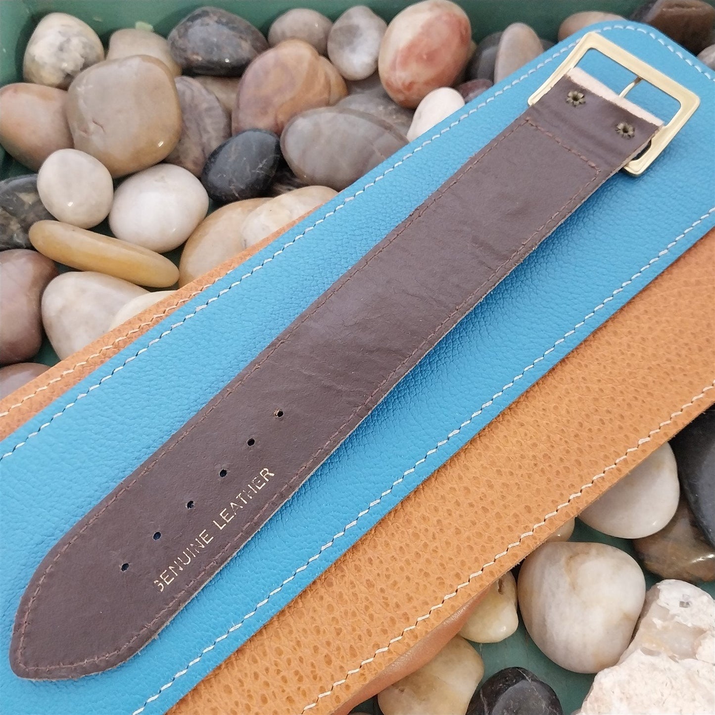 18mm 1960s-1970s Vintage Leather Mod Band nos Unused Vintage Watch Strap