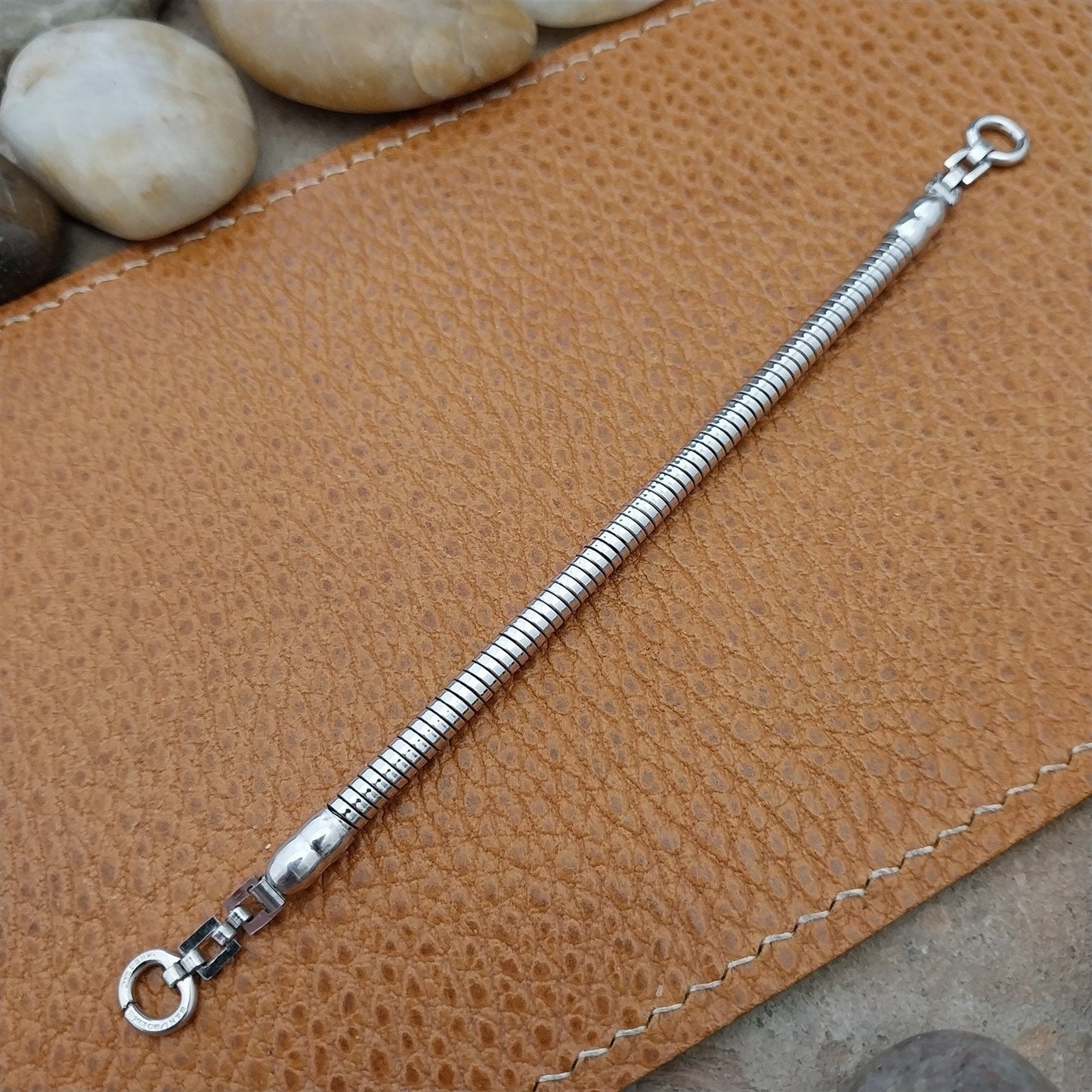 Vintage Ladies 1940s 12k White Gold-Fill Bugbee & Niles Expansion Watch Bracelet