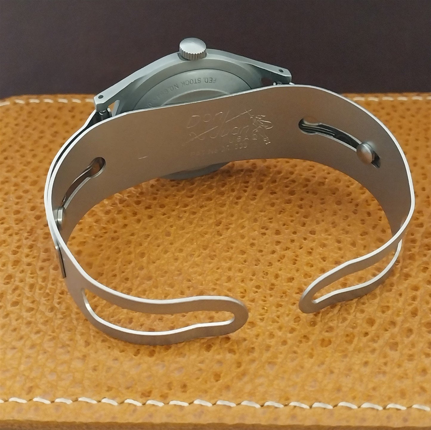 17mm 16mm Don Juan Guardsman Deco Stainless Steel Cuff Large Field Watch Band