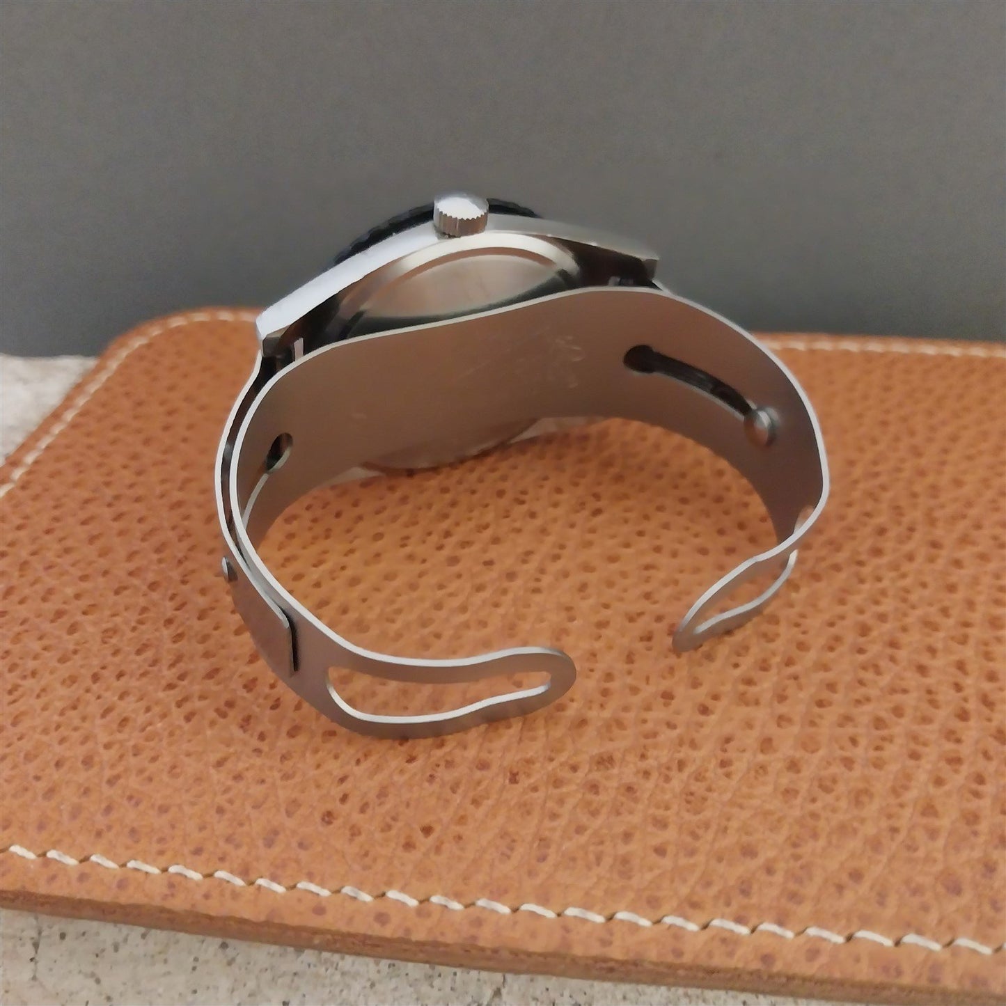 19mm 18mm Don Juan Stainless Steel Guardsman Deco Cuff Large Field Watch Band