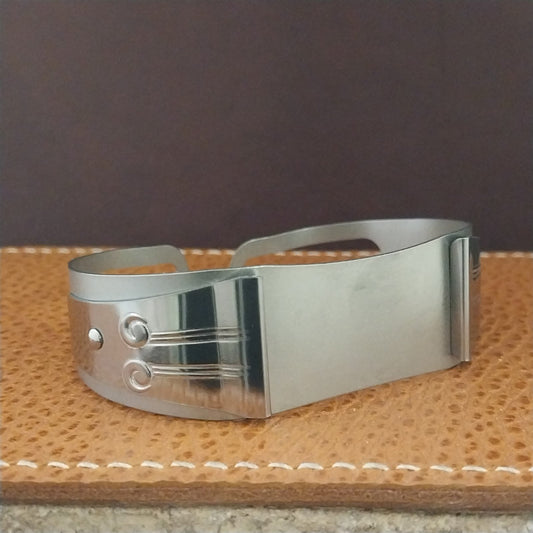 19mm 18mm Don Juan Stainless Steel Guardsman Deco Cuff Large Field Watch Band