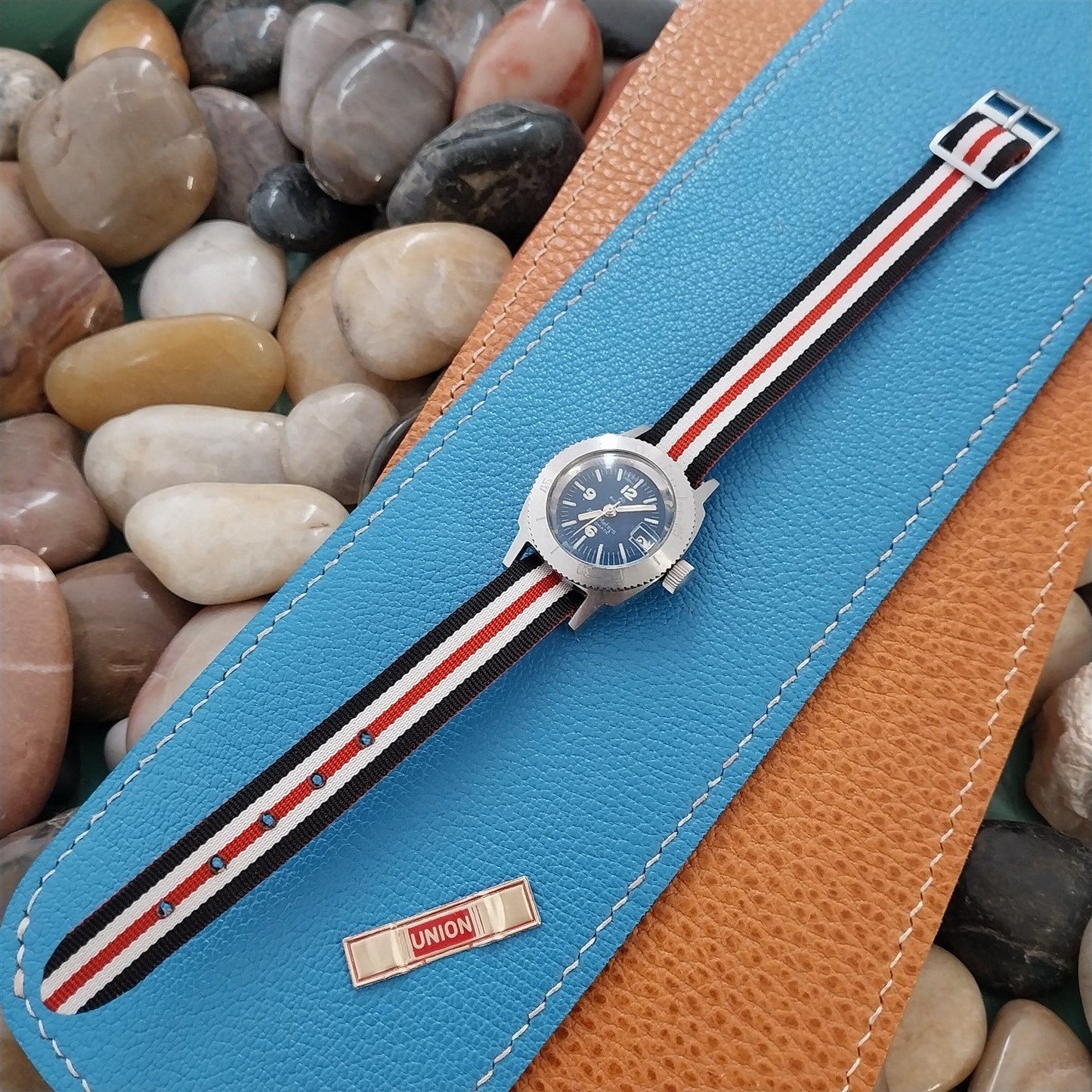 Vintage 12mm Union Perlon Ladies 1960s Single Pass Reversible Unused Watch Band