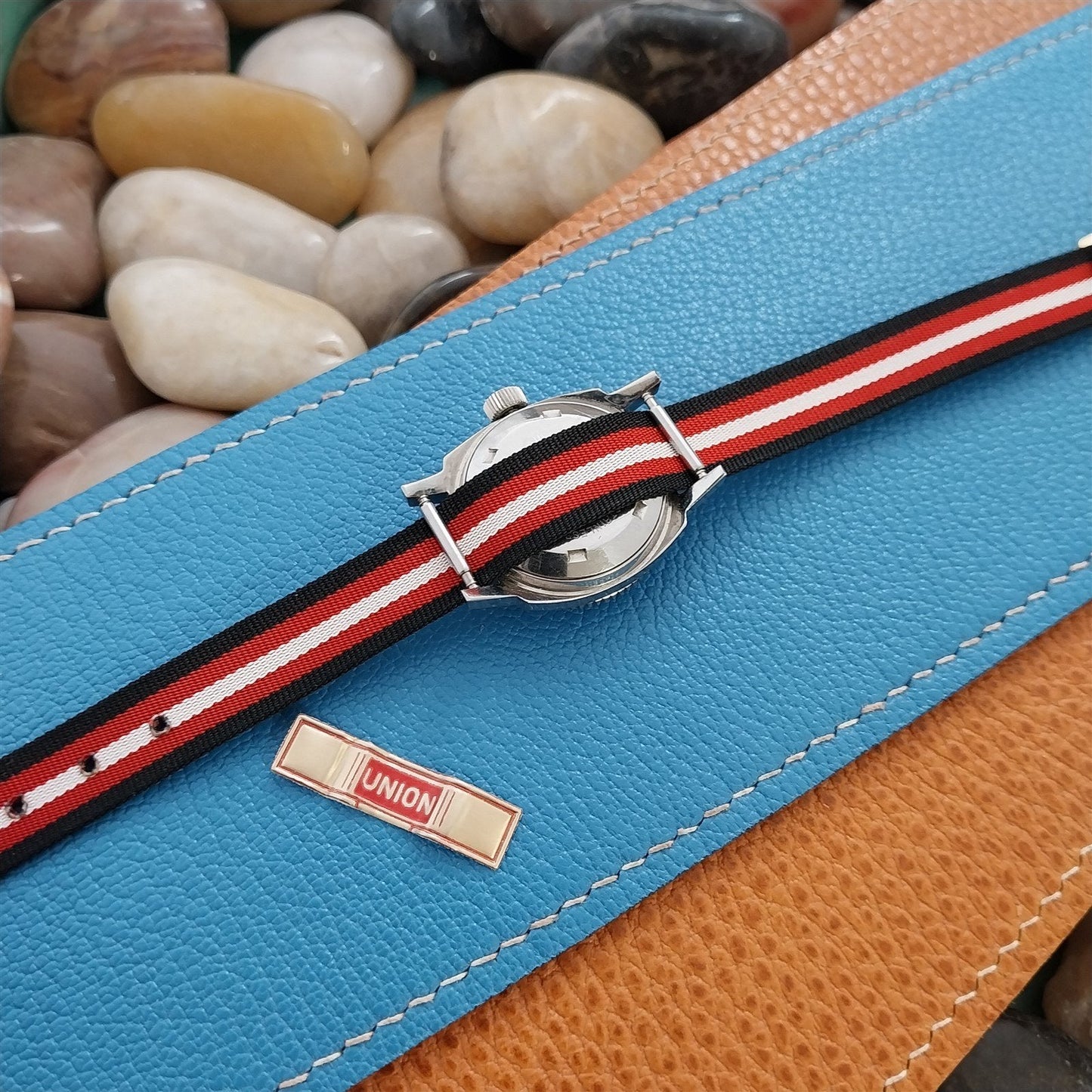Vintage 12mm Union Perlon Ladies 1960s Single Pass Reversible Unused Watch Band