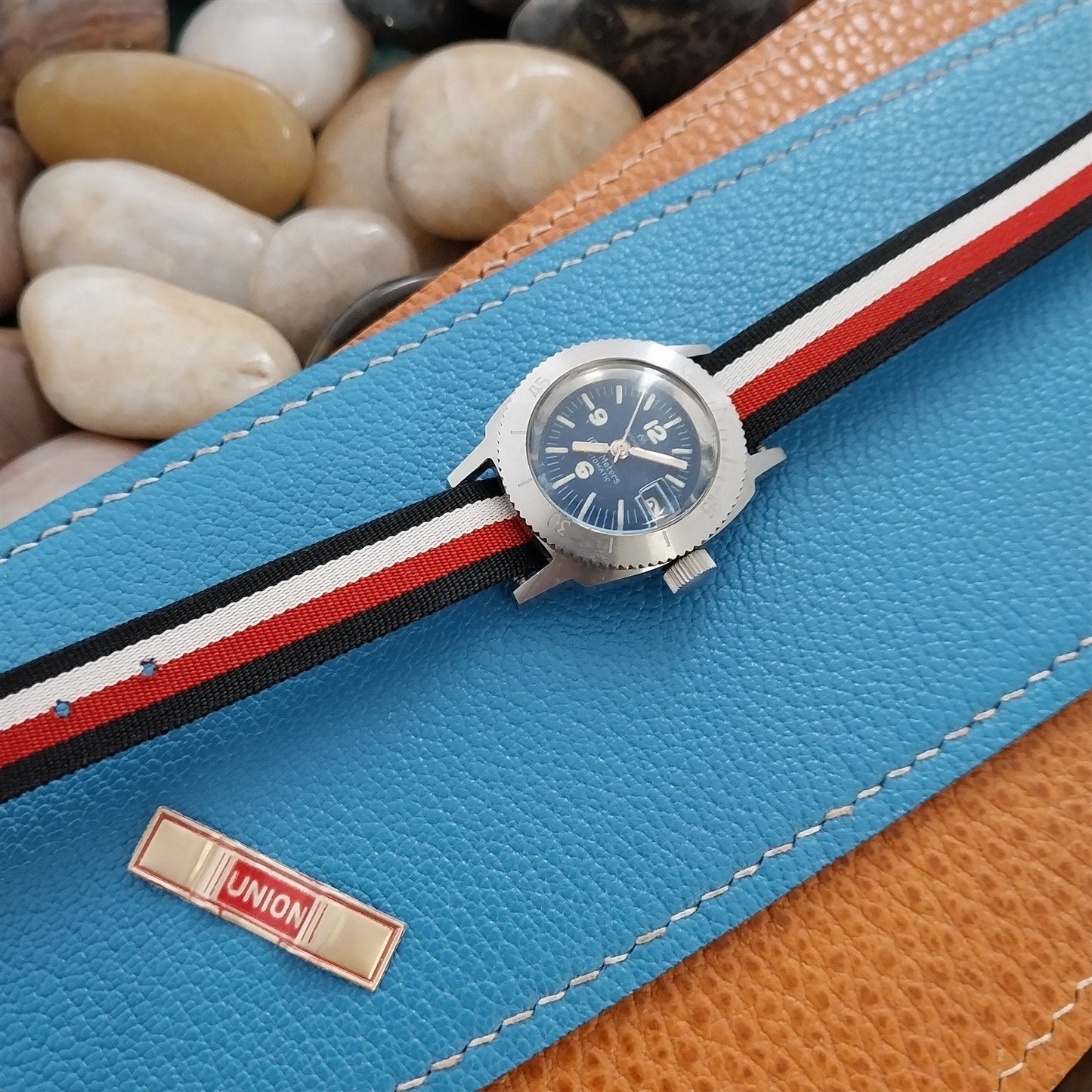 Vintage 12mm Union Perlon Ladies 1960s Single Pass Reversible Unused Watch Band