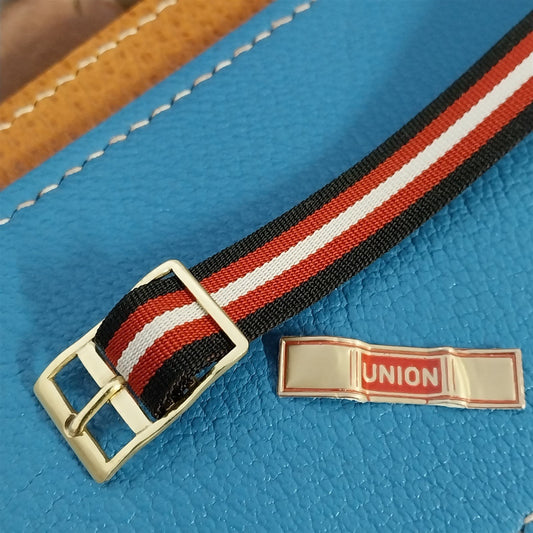 Vintage 12mm Union Perlon Ladies 1960s Single Pass Reversible Unused Watch Band