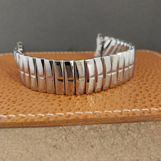 Vintage 1960s 19mm 18mm 17mm Wide Stainless Steel JB Champion Unused Watch Band