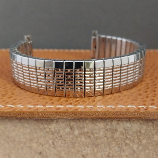 16mm 18mm 19mm Speidel Brasilia Beads of Rice Stainless 1970s Unused Watch Band