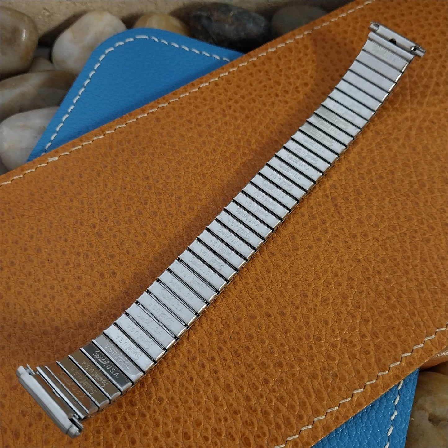 16mm 18mm 19mm Speidel Brasilia Beads of Rice Stainless 1970s Unused Watch Band