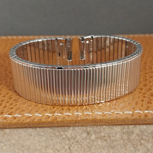 17.2mm White Gold-Filled Speidel Long Thinline Unused Vintage Watch Band