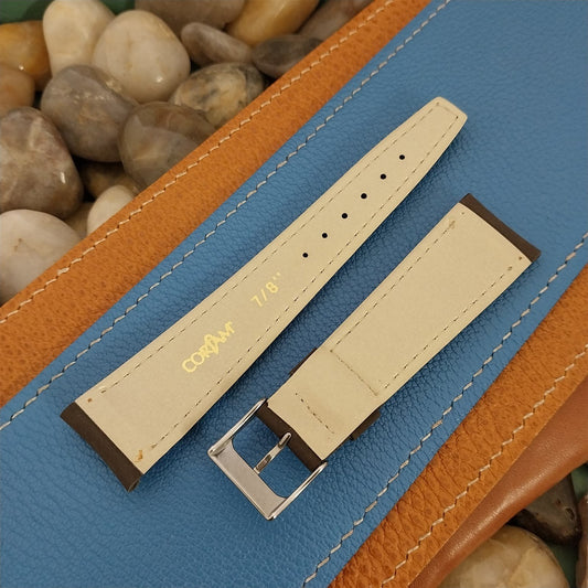 22mm Brown Corfam 22mm/16mm Unused Classic nos Vintage Watch Band