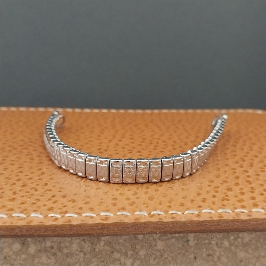 Vintage Stainless Steel Ladies Brite MCM Unused 1960s Cocktail Watch Band