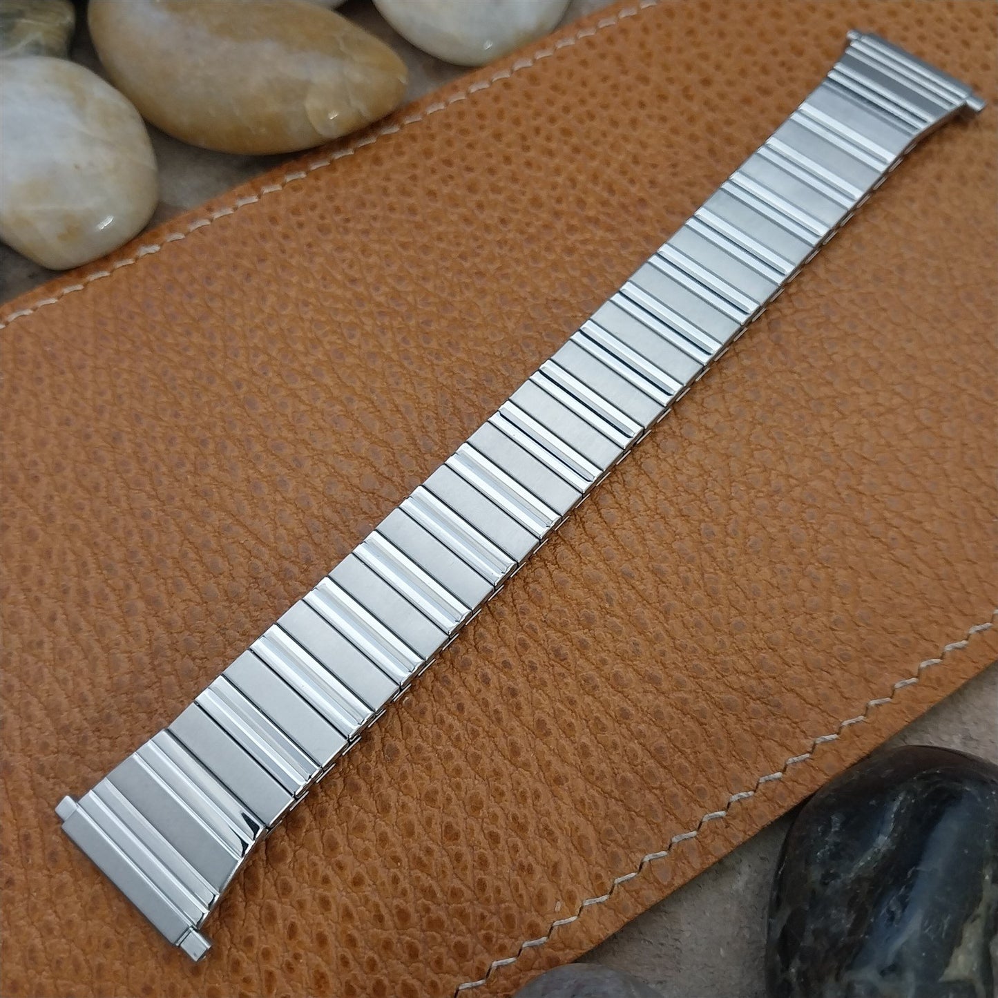 1970s Vintage Watch Band 18mm 19mm 20mm Speidel Unused Stainless Steel Expansion