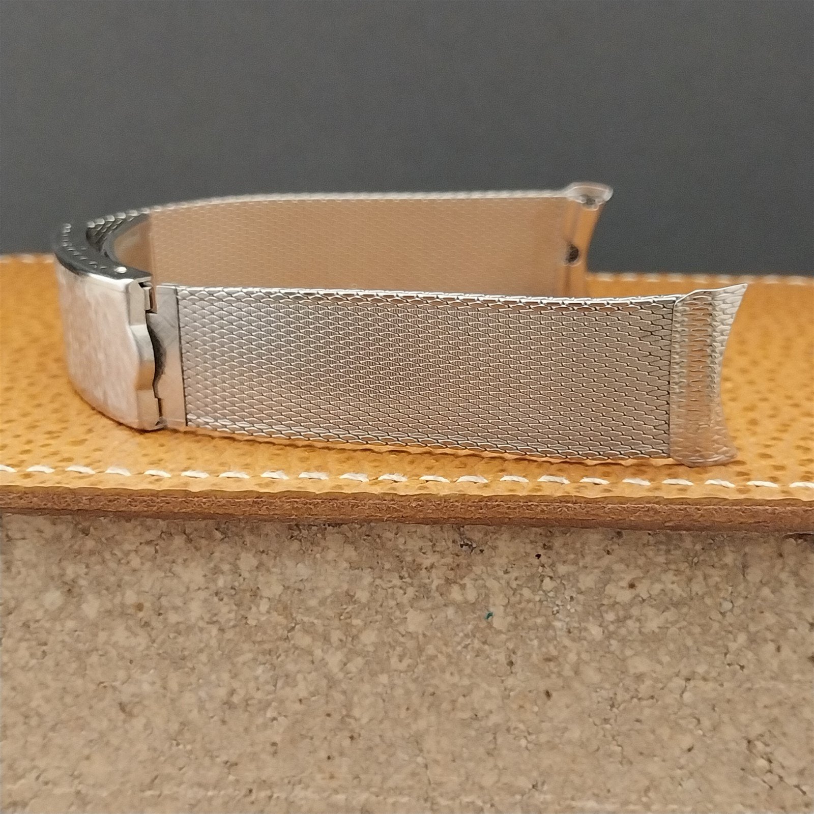 Cinturino Orologio Vintage Kestenmade &ndash; Maglia Oro Giallo 12k &ndash; Anni &rsquo;40 &ndash; Nuovo Mai Usato