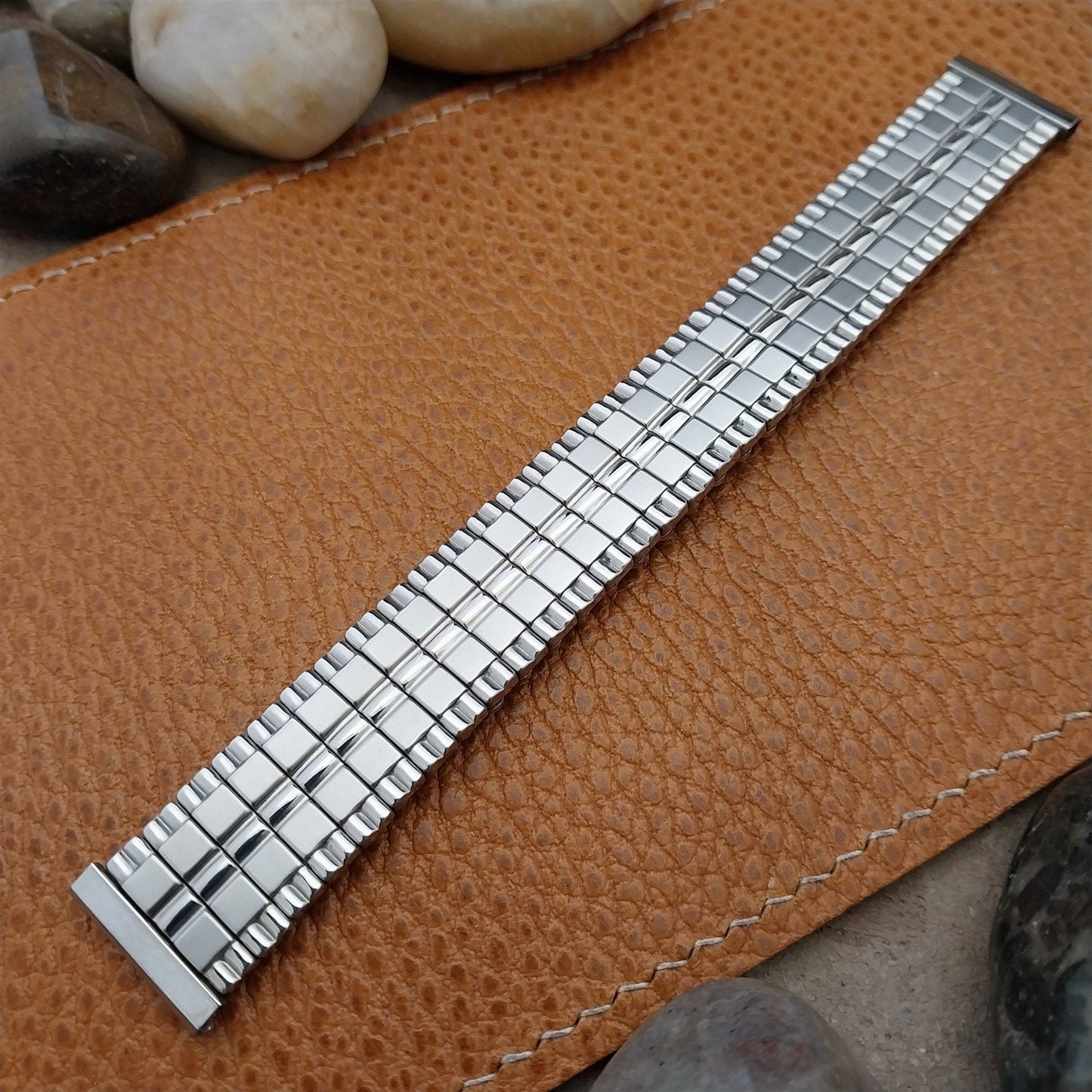 17.2mm 1960s Vintage Baldwin Stainless Steel Expansion Unused NOS Watch Band