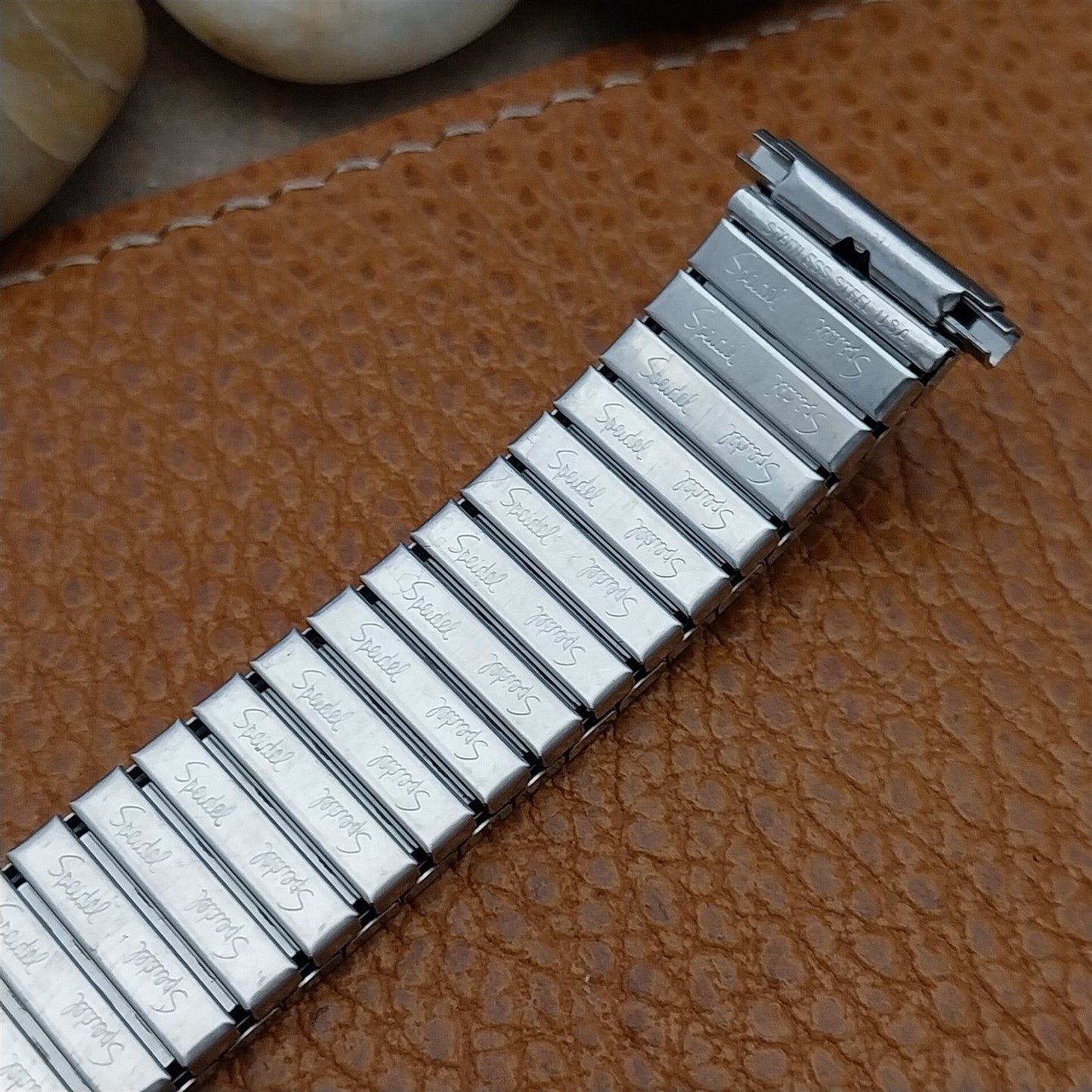 Vintage 1970s Speidel USA Twist-On Stainless Steel 16mm 18mm 19mm Watch Band