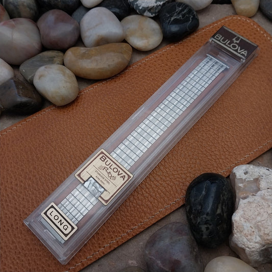 Vintage Bulova Stainless Steel Long Expansion 17mm 18mm 19mm 1970s Watch Band