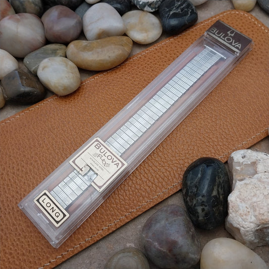 Vintage Bulova Stainless Steel Long Expansion 17mm 18mm 19mm 1970s Watch Band