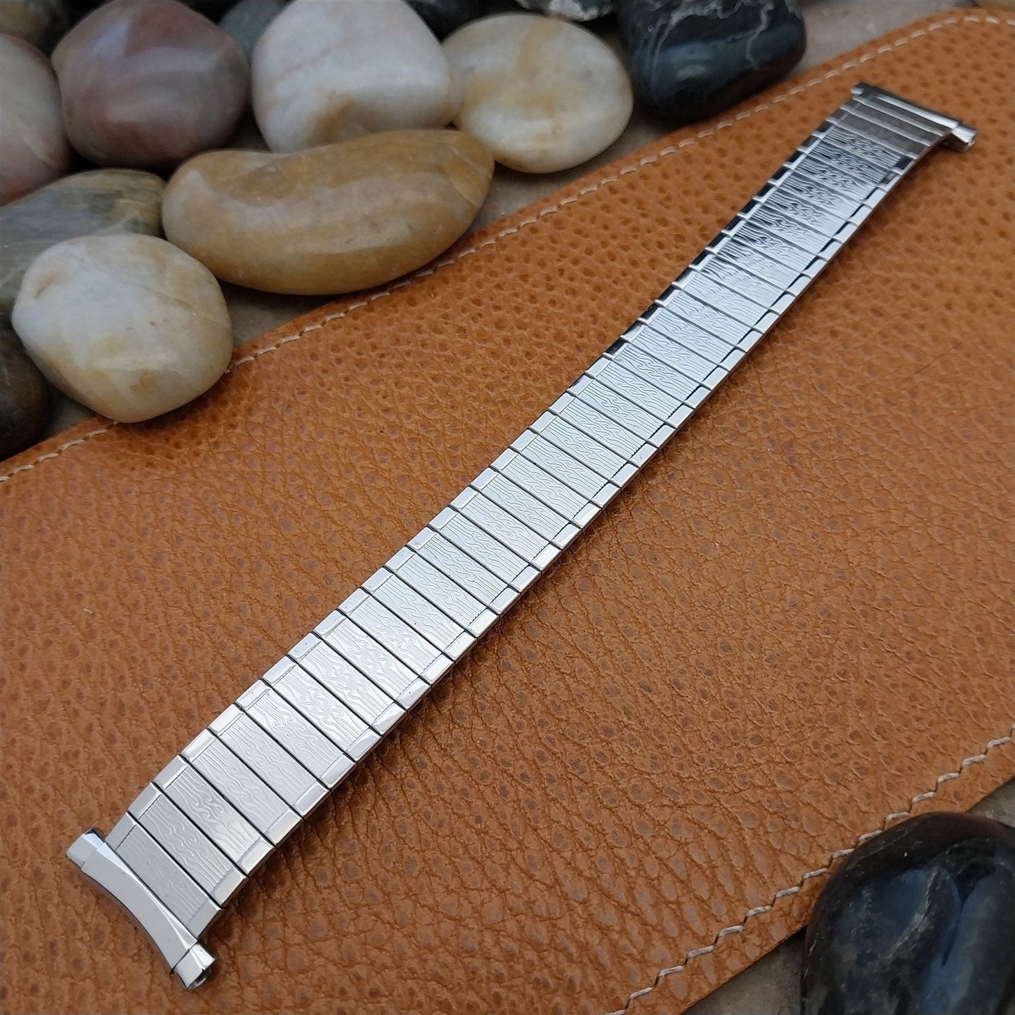 Vintage Bulova Stainless Steel Long Expansion 17mm 18mm 19mm 1970s Watch Band