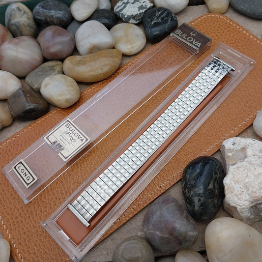 Vintage Bulova Stainless Steel Long Expansion 17mm 18mm 19mm 1970s Watch Band