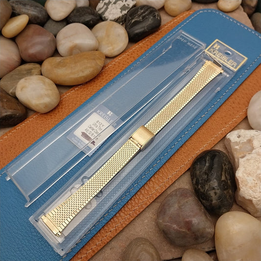 Vintage Womens 12mm-16mm Kreisler Yellow Gold-Tone 1980s-1990s Unused Watch Band