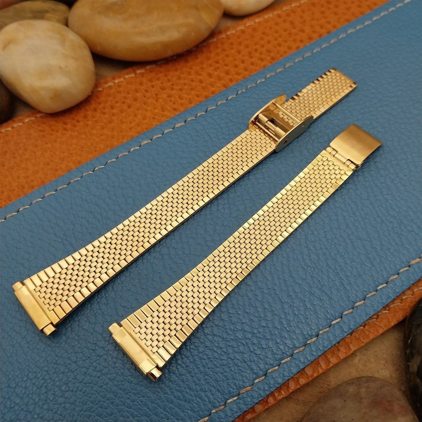 Vintage Womens 12mm-16mm Kreisler Yellow Gold-Tone 1980s-1990s Unused Watch Band