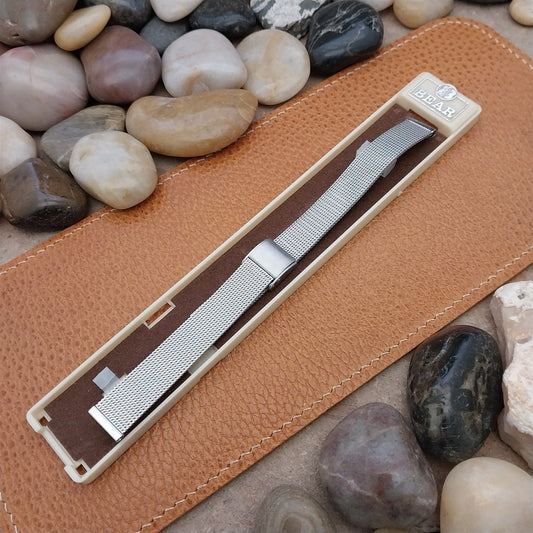 Bear Womens Stainless Steel Mesh 1/2" nos 1960s-1970s Vintage Watch Band