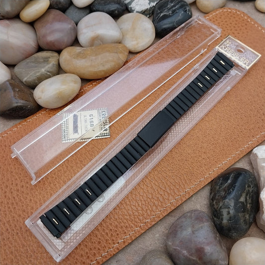 Vintage Womens 12mm-16mm Kreisler Black & Gold 1980s-1990s Unused Watch Band