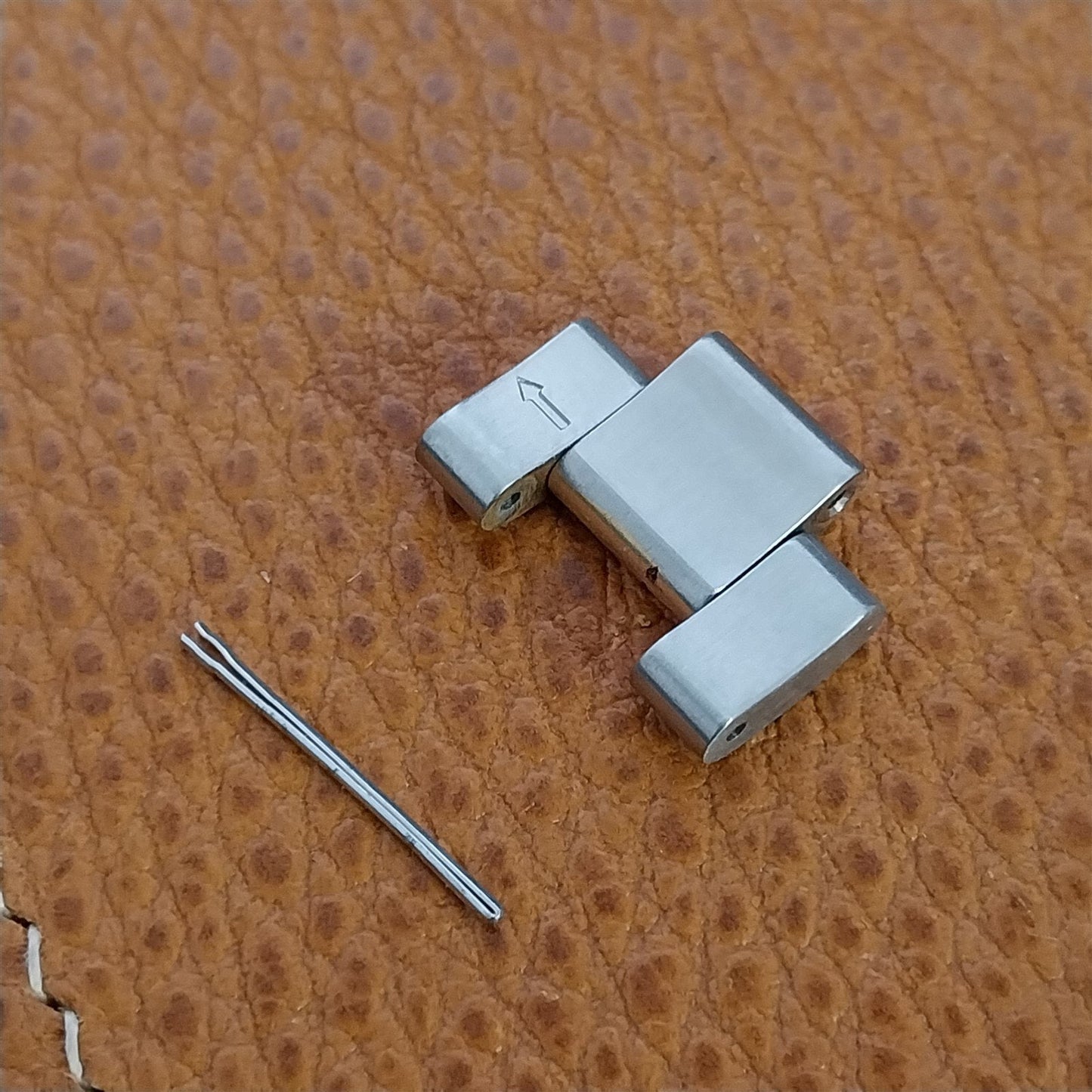 Hadley Roma Stainless Steel & Gold-Tone Unused Solid-Link Add Length to Band