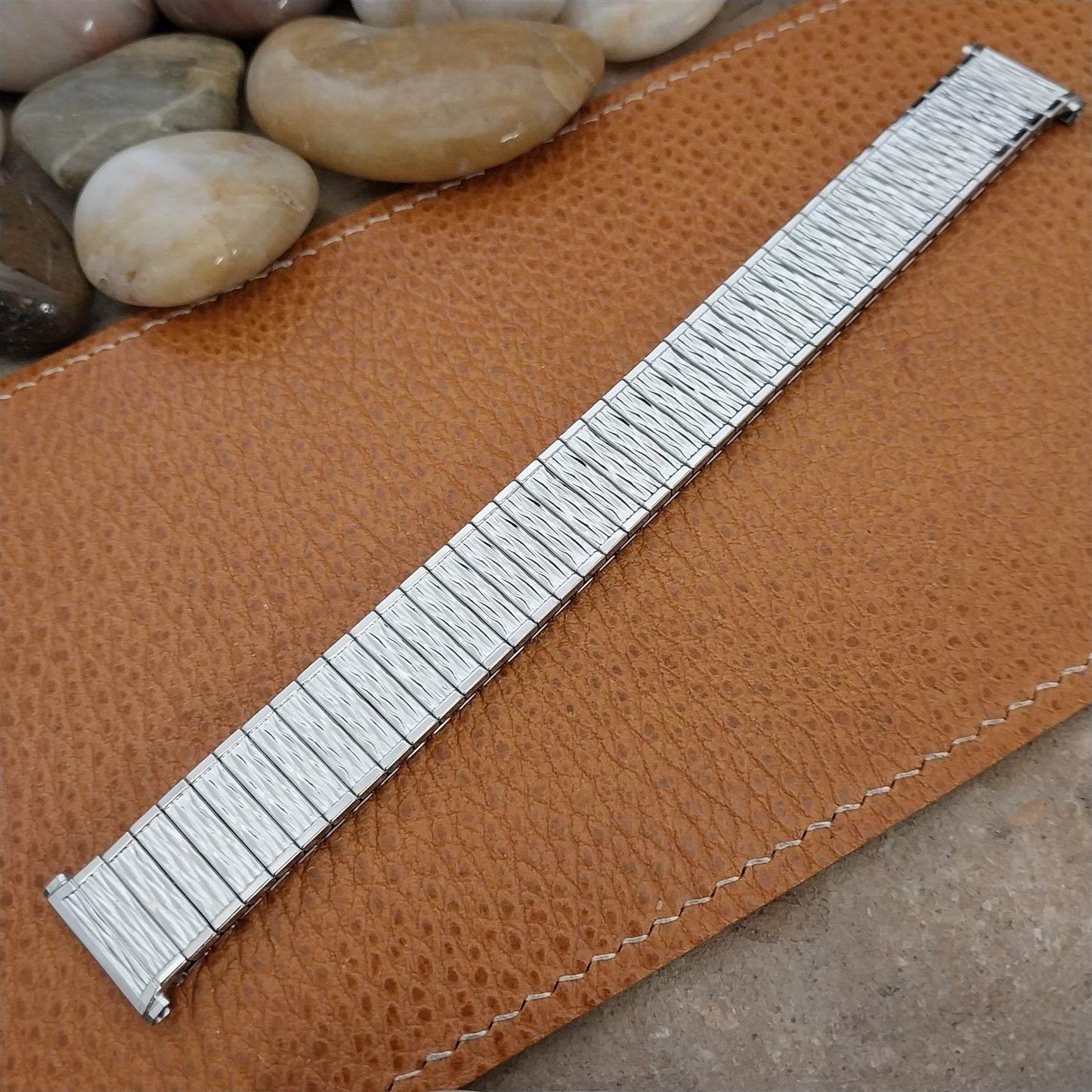 Vintage 1970 Long Stainless Speidel Valencia Unused 19mm 18mm 17mm Watch Band