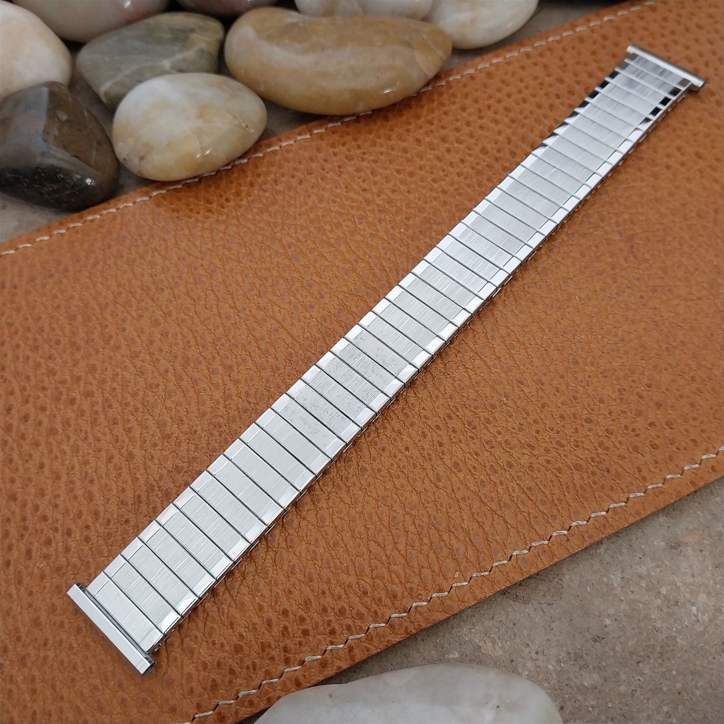 1969 10k 19mm 18mm White Gold-Filled Long Speidel Florentine Vintage Watch Band