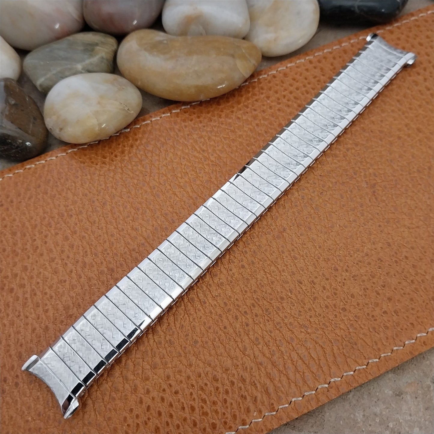 Vintage 1969 White Gold-Filled 19mm 18mm 17mm Speidel Fairway Unused Watch Band