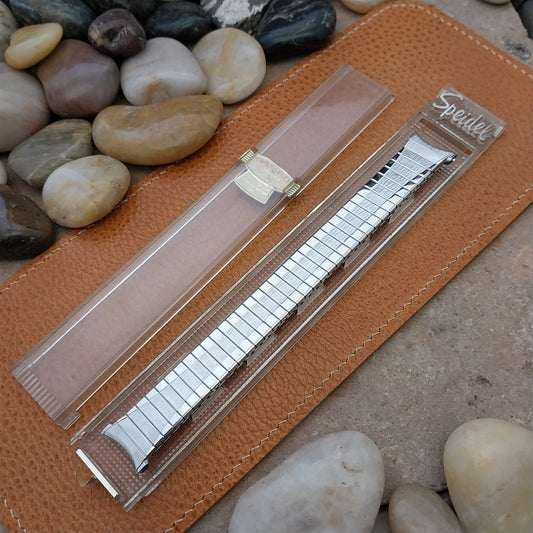 Vintage 1969 19mm 18mm 17mm White Gold Fill Classic Speidel Scope NOS Watch Band