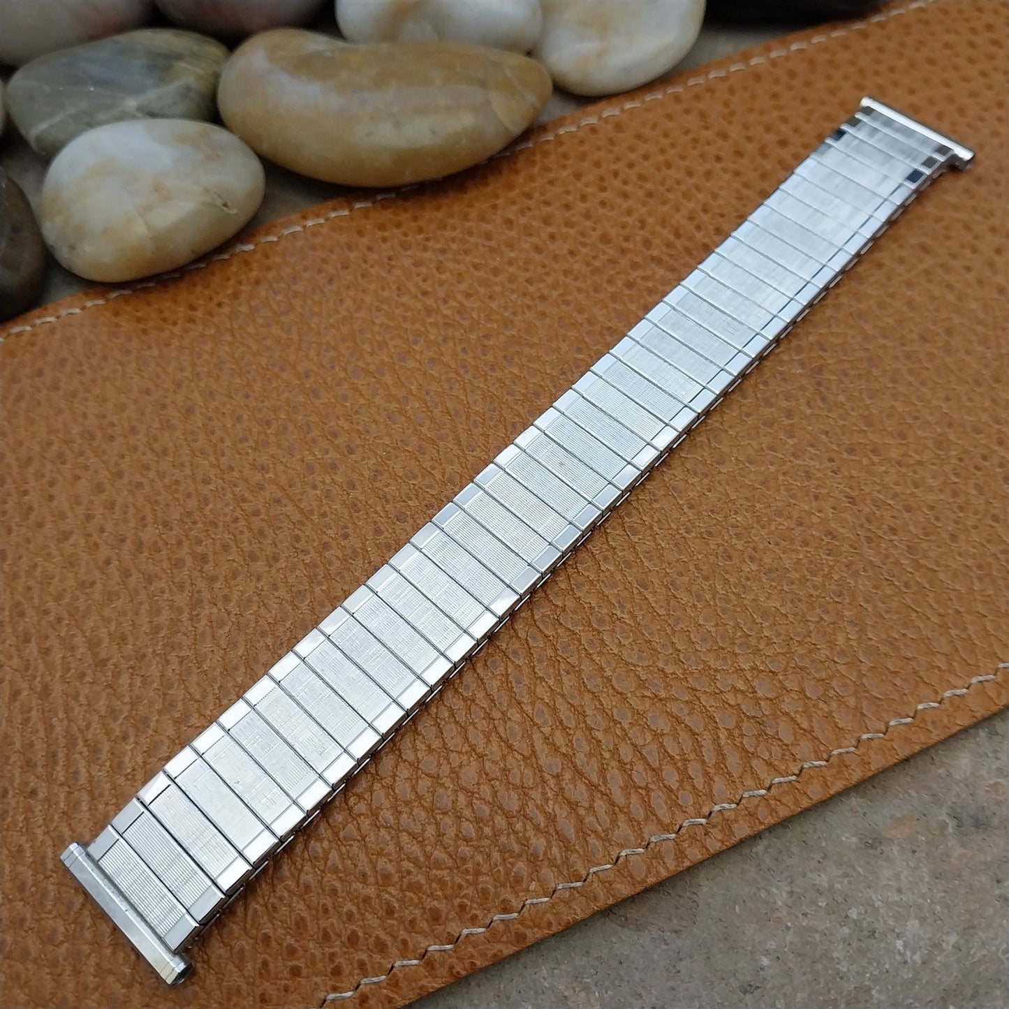 1961 19mm 18mm 17mm White Gold-Fill Long Speidel Florentine Vintage Watch Band