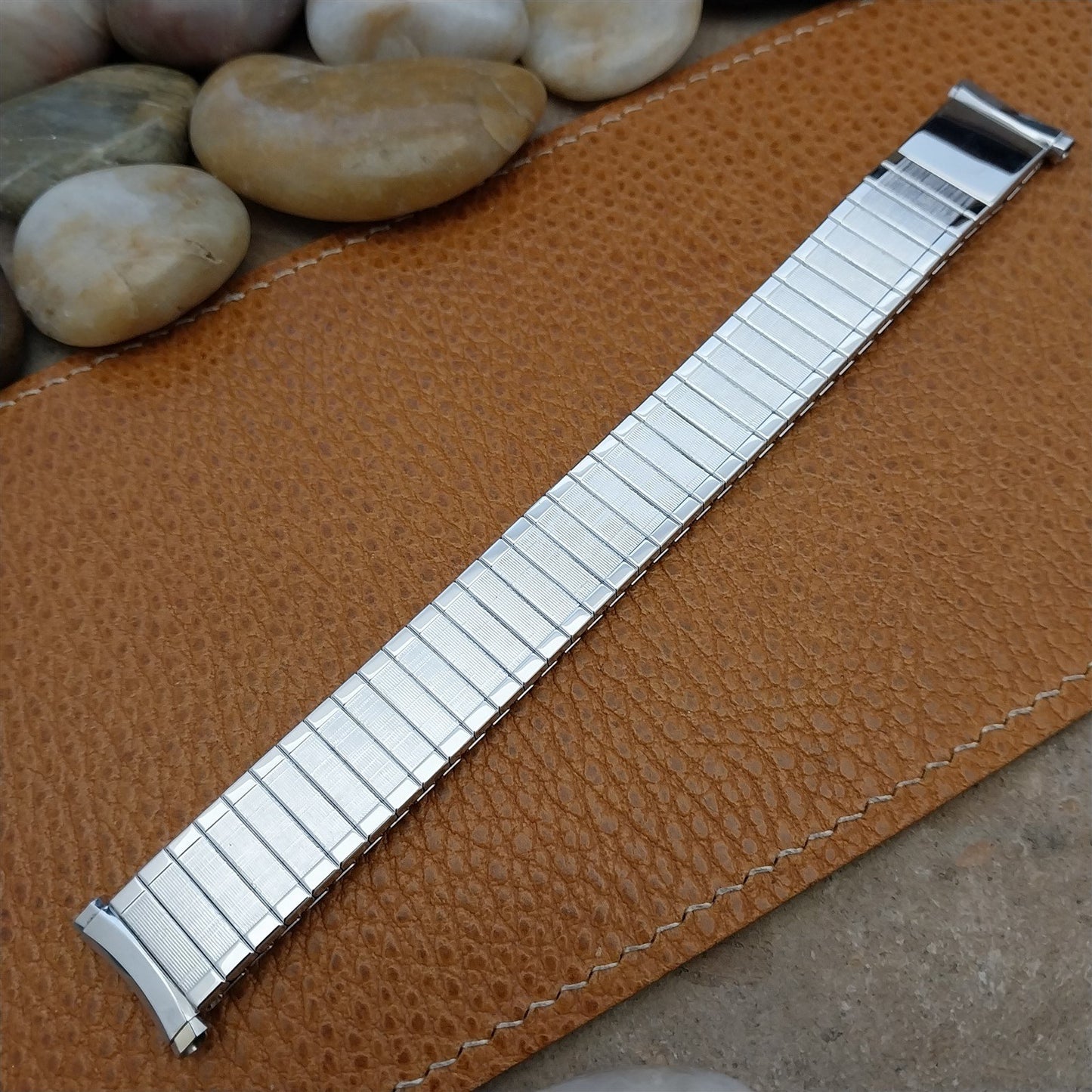 16mm 18mm 19mm White Gold RGP Speidel Florentine Engravable Unused Watch Band