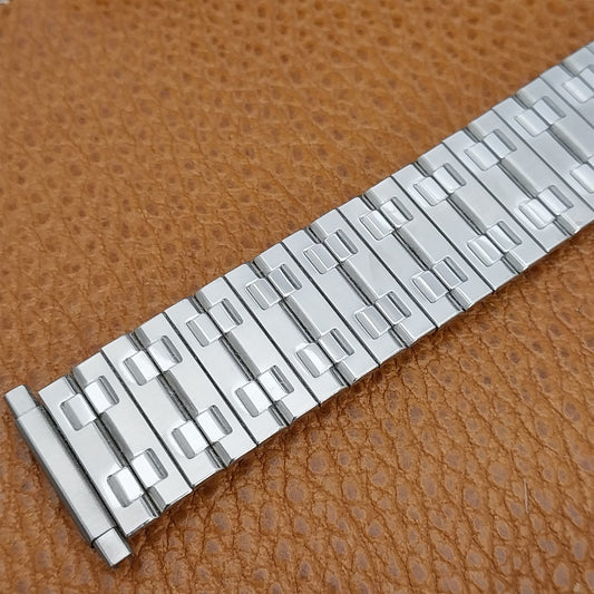 1970s Vintage Wide Speidel Stainless Steel 19mm 18mm 17mm NOS Unused Watch Band