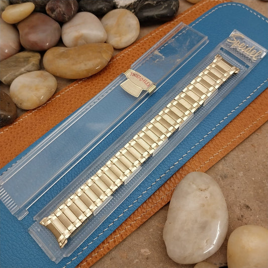 1970s Vintage 19mm 18mm 17mm Speidel Colossus 10k Gold-Filled Unused Watch Band
