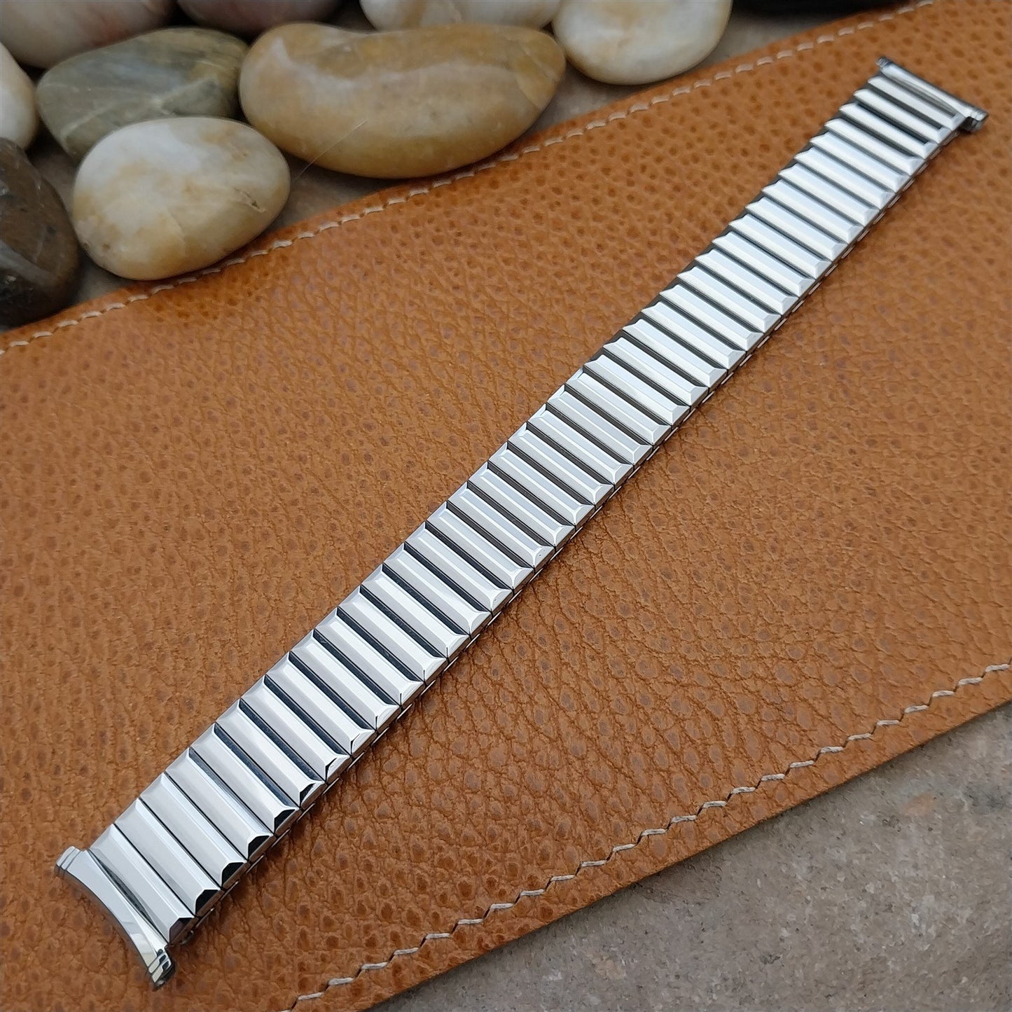 1960s Vintage Stainless Steel Speidel Fullback 19mm 18mm Expansion Watch Band