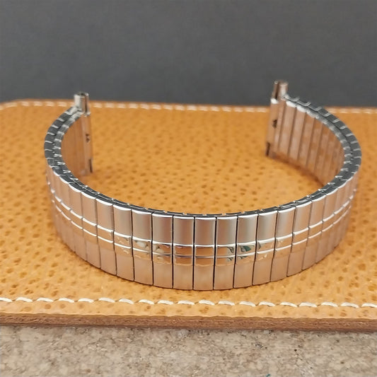 1970s Vintage Wide Speidel Stainless Steel 19mm 18mm 17mm NOS Unused Watch Band
