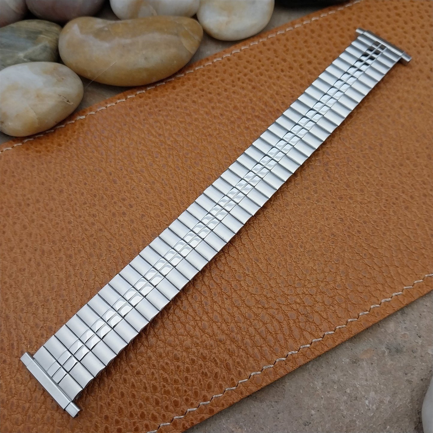 1970s Vintage Wide Speidel Stainless Steel 19mm 18mm 17mm NOS Unused Watch Band