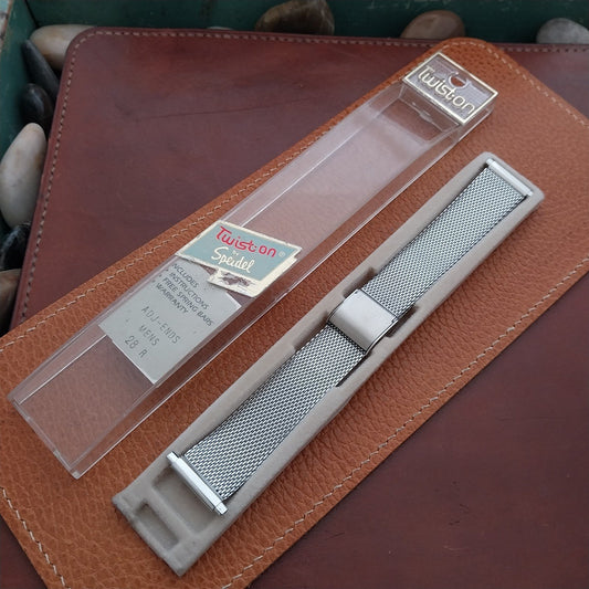 18mm 19mm 20mm Stainless Steel Mesh Unused 1970s-1980s Watch Band