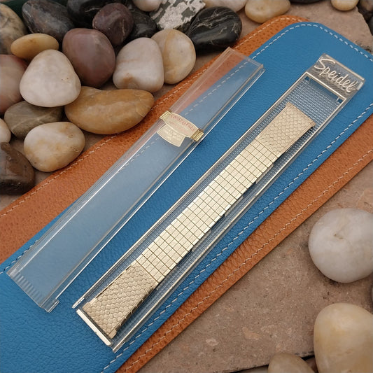 Vintage 19mm 18mm 17mm Speidel Honeycomb Gold-Filled Unused NOS 1960s Watch Band