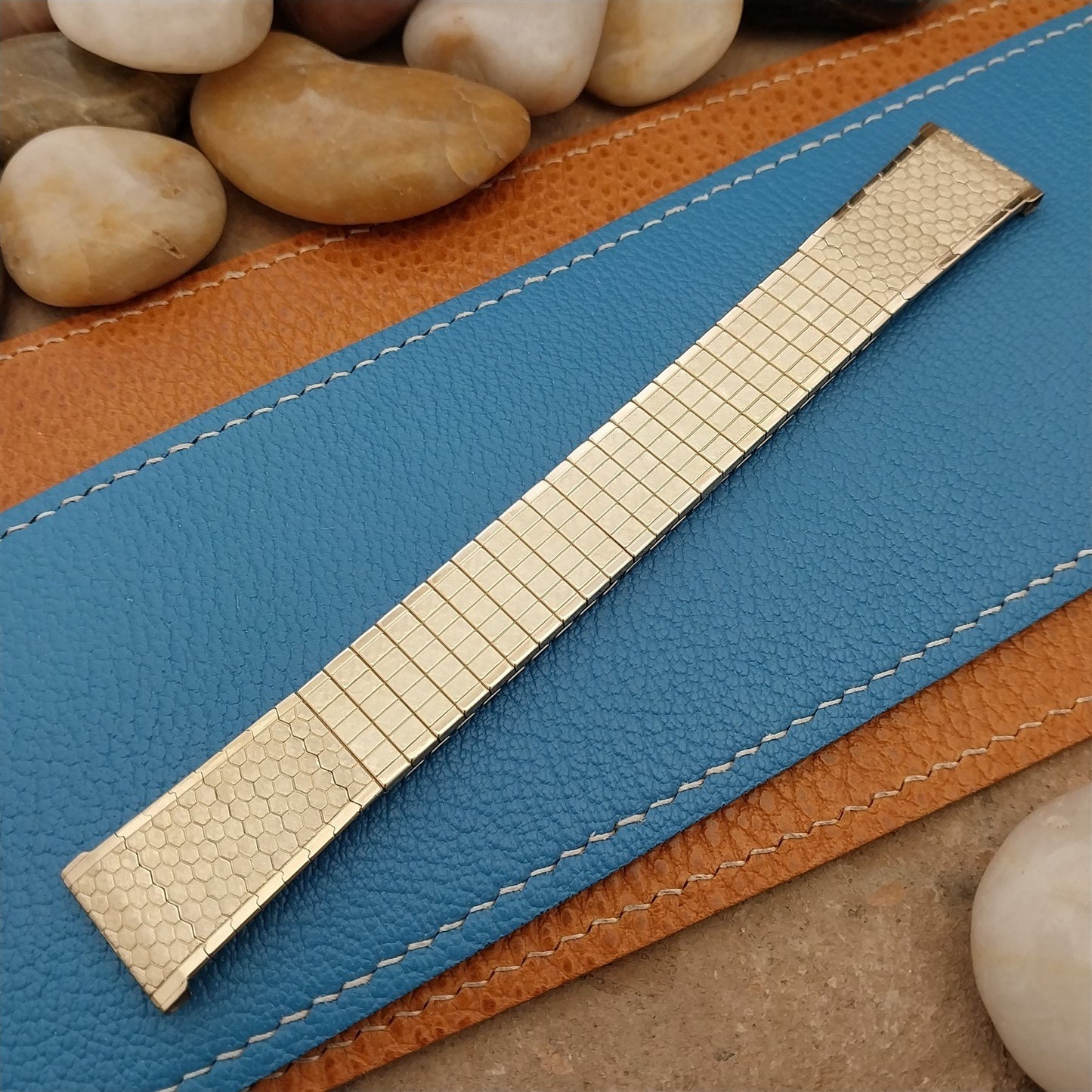 Vintage 19mm 18mm 17mm Speidel Honeycomb Gold-Filled Unused NOS 1960s Watch Band
